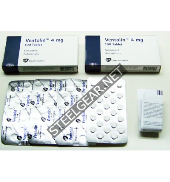 2 Ventolin (Salbutamol) 100 Tablets 4 mg GlaxoSmithKline - Image 1